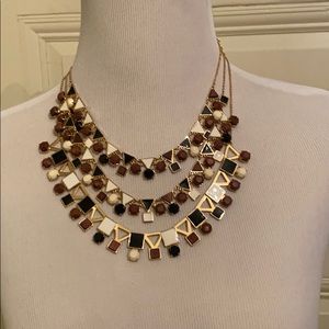 Kate Spade multi-tiered necklace in neutrals